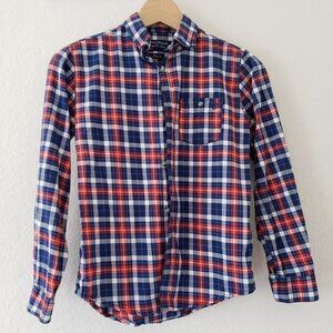 Nukutavake Boy's Slim Fit Plaid Button Down Shirt - Size 10